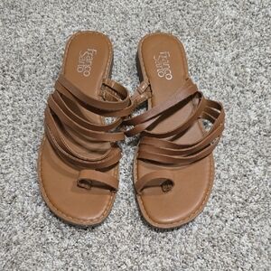 Franco Sarto Light Brown Tan Strappy Sandals